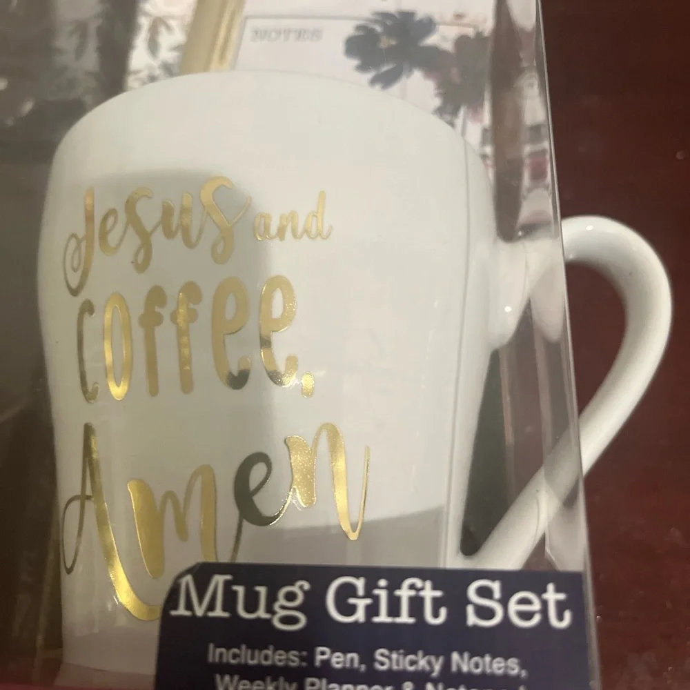 Faith Coffee Mug Gift Set . Mug + Pen + Notes . New in Box